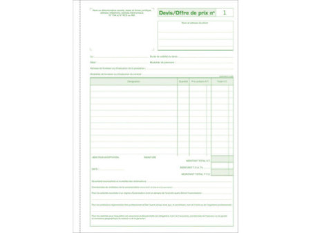 EXACOMPTA Manifold 'Devis Offre de prix', 297 x 210 mm