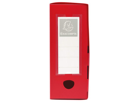 EXACOMPTA Boîte d'archives à pression, PP, 100 m, rouge