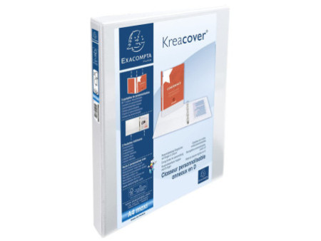 EXACOMPTA Classeur personnalisable Kreacover, A4 Maxi, blanc