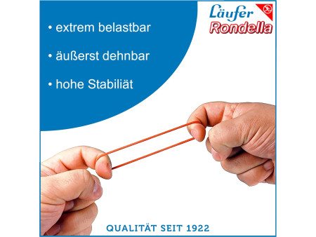 Läufer Bracelets élastiques RONDELLA, 25 mm, 25 g, rouge