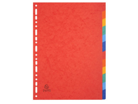 EXACOMPTA Intercalaires en carton, A4, 12 touches
