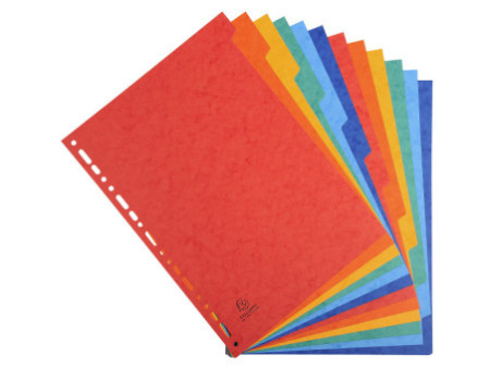 EXACOMPTA Intercalaires en carton, A4, 12 touches