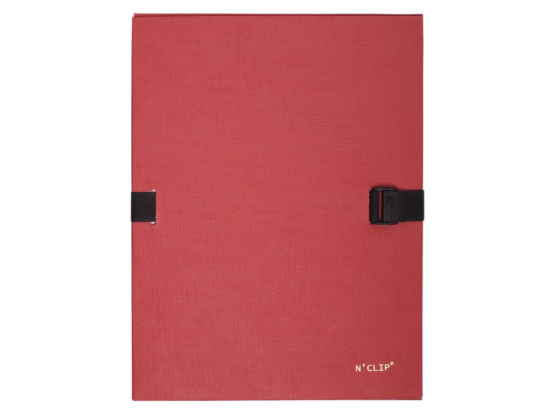 EXACOMPTA Chemise à dos extensible N'CLIP, A4, rouge