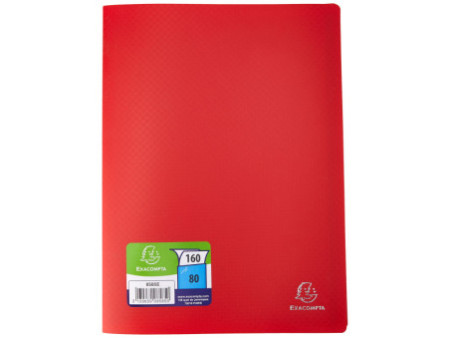 EXACOMPTA Protège-documents, A4, PP, 80 pochettes, rouge