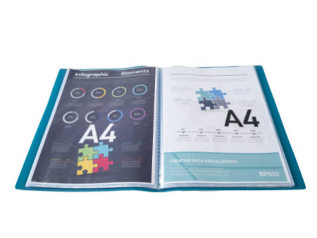 EXACOMPTA Protège-documents, A4, 80 pochettes, vert foncé
