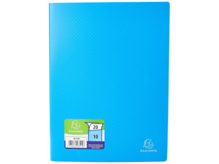 EXACOMPTA Protège-documents, A4, PP, 10 pochettes, bleu