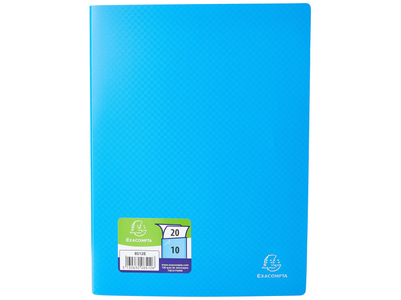 EXACOMPTA Protège-documents, A4, PP, 10 pochettes, bleu