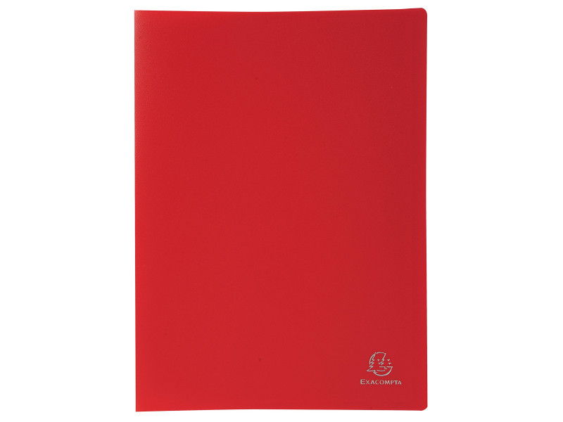 EXACOMPTA Protège-documents, A4, PP, 30 pochettes, rouge