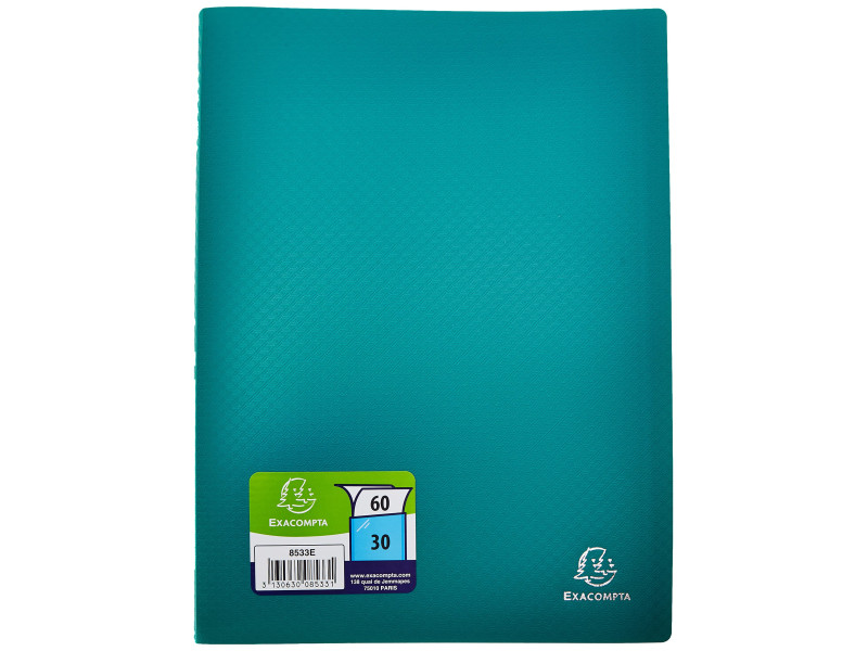 EXACOMPTA Protège-documents, A4, 30 pochettes, vert foncé