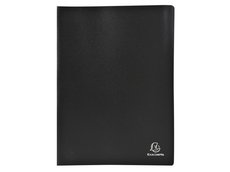 EXACOMPTA Protège-documents, A4, PP, 50 pochettes, noir