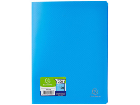 EXACOMPTA Protège-documents, A4, PP, 100 pochettes, bleu