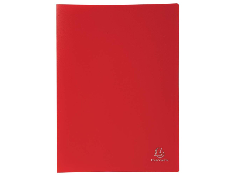EXACOMPTA Protège-documents, A4, PP, 100 pochettes, rouge