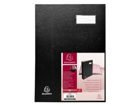 EXACOMPTA Parapheur Direction, A4, 18 compartiments, noir