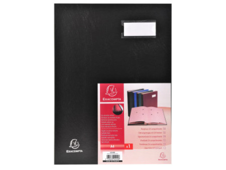EXACOMPTA Parapheur Direction, A4, 24 compartiments, noir