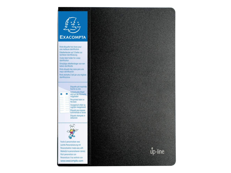 EXACOMPTA Protège-documents, A4, PP, 10 pochettes, noir