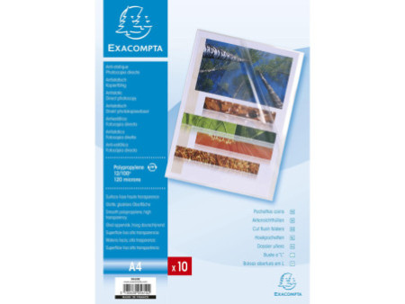 EXACOMPTA Pochette coin, A4, PP, 0,12 mm, transparent lisse