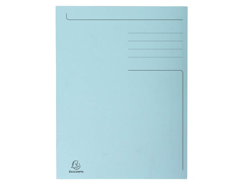 EXACOMPTA Chemise imprimée Foldyne 300, A4, bleu pastel