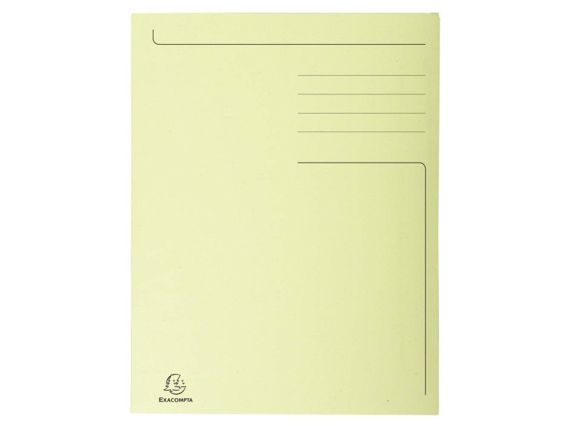 EXACOMPTA Chemise imprimée Foldyne 300, A4, jaune pastel