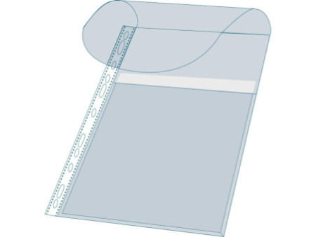 EXACOMPTA Pochette à soufflet perforée avec rabat, A4, PP