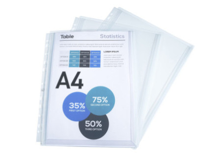 EXACOMPTA Pochettes perforées à soufflet, A4, PP