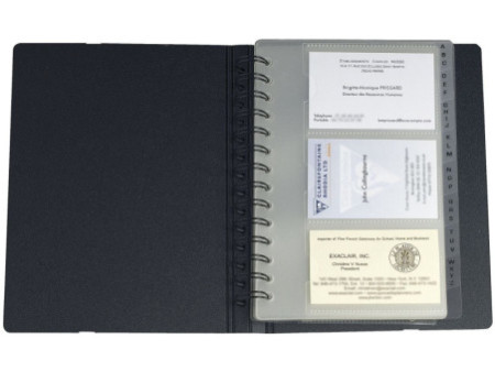 EXACOMPTA Classeur pour cartes de visite EXACARD, PP, noir