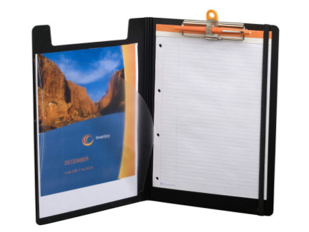 EXACOMPTA Porte-bloc avec rabat EXABOARD, A4, PP, noir
