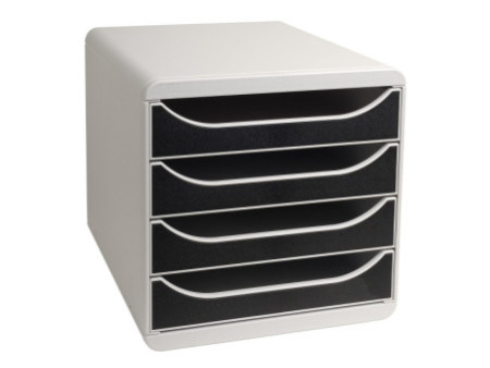 EXACOMPTA Module de classement BIG-BOX, 4 tiroirs, gris