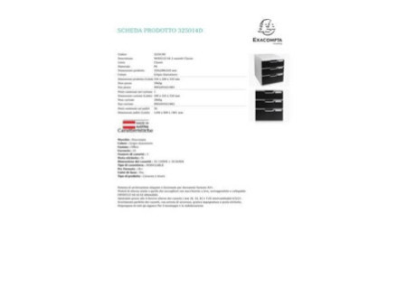 EXACOMPTA Module de classement MODULO, 3 tiroirs, noir