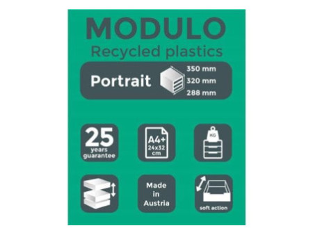 EXACOMPTA Module de classement MODULO, 3 tiroirs, noir