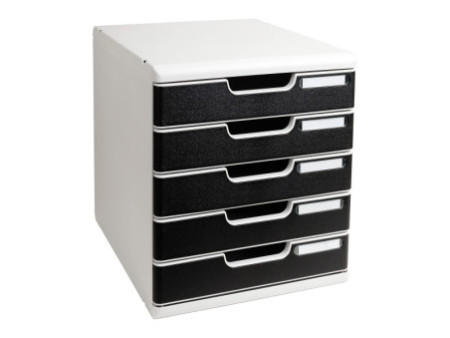 EXACOMPTA Module de classement MODULO, 5 tiroirs, noir