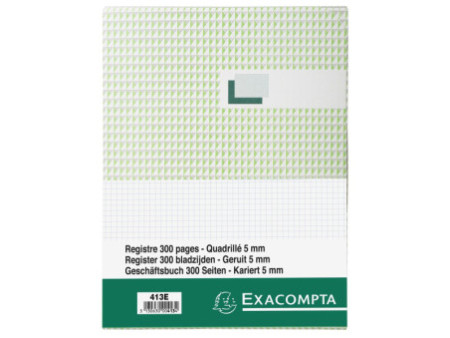 EXACOMPTA Registre Quadrillé 5x5, A4, 300 pages