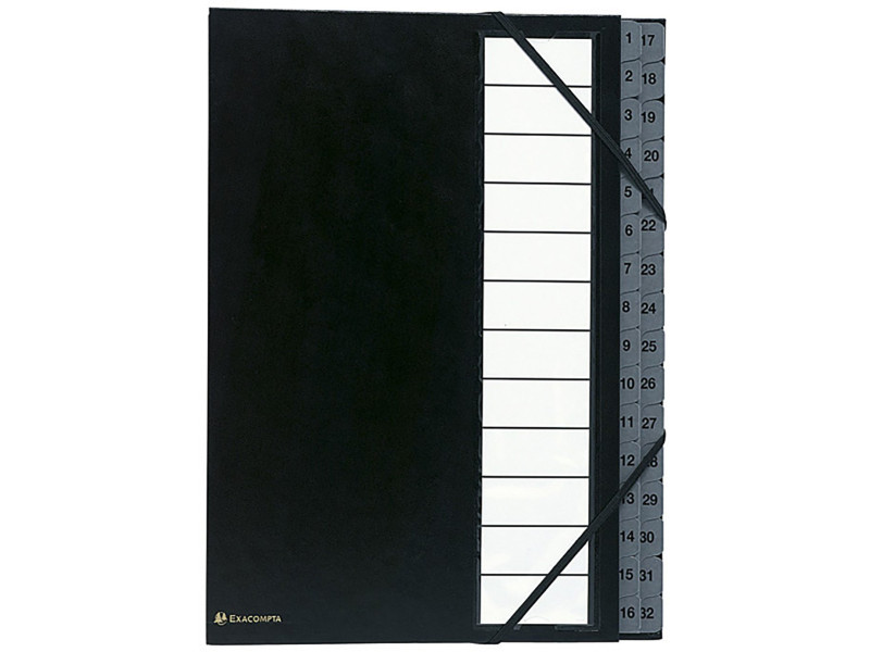 EXACOMPTA Trieur Ordonator, 1-32, A4, 32 compartiments, noir