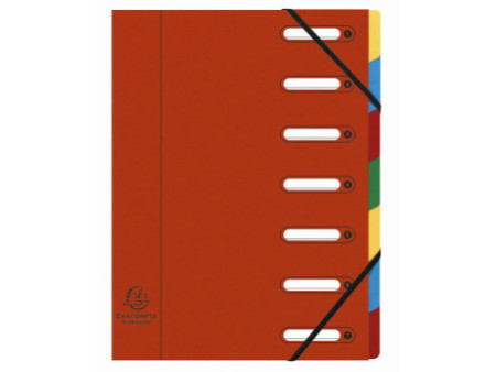 EXACOMPTA Trieur Harmonika, A4, 7 compartiments, rouge