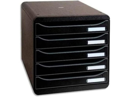 EXACOMPTA Module de classement BIG-BOX PLUS, 5 tiroirs, noir