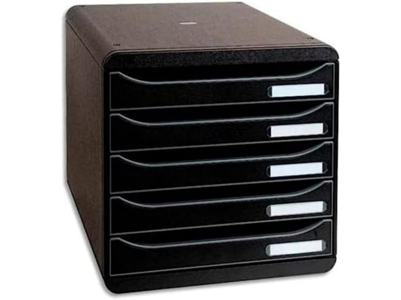 EXACOMPTA Module de classement BIG-BOX PLUS, 5 tiroirs, noir