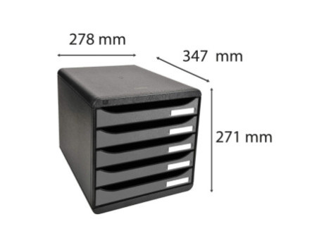 EXACOMPTA Module de classement BIG-BOX PLUS, 5 tiroirs,