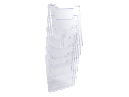 EXACOMPTA Trieur mural, A4 vertical, 6 cases, transparent