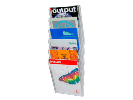 EXACOMPTA Trieur mural, A4 vertical, 6 cases, transparent