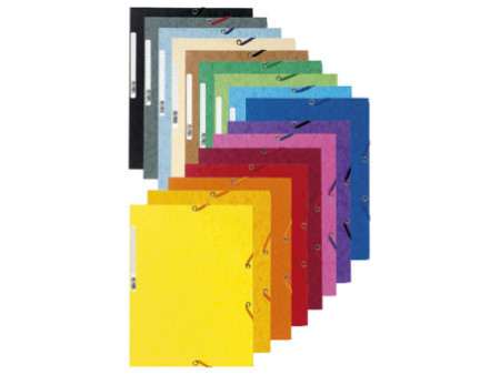 EXACOMPTA Chemise à élastiques, A4, carton, assorti