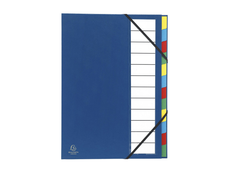 EXACOMPTA Trieur Harmonika, PP, 12 compartiments, bleu