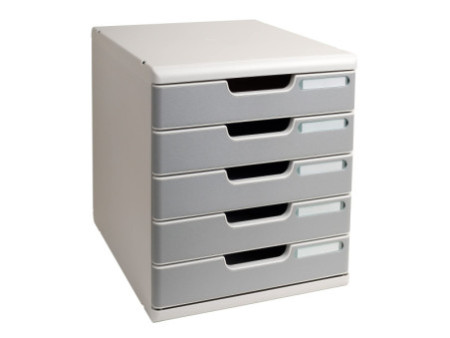 EXACOMPTA Module de classement MODULO A4, 5 tiroirs, gris