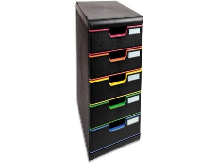 EXACOMPTA Module de classement MODULO A4, 5 tiroirs,arlequin
