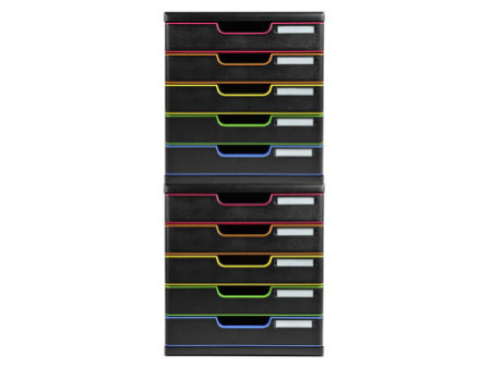 EXACOMPTA Module de classement MODULO A4, 5 tiroirs,arlequin