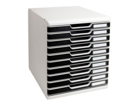 EXACOMPTA Module de classement MODULO A4, 10 tiroirs, noir