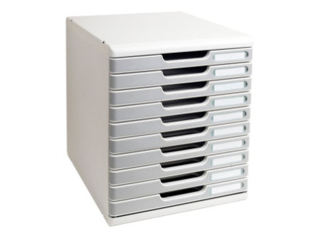EXACOMPTA Module de classement MODULO A4, 10 tiroirs, gris