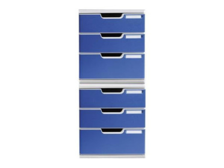 EXACOMPTA Module de classement MODULO A4, 3 tiroirs, bleu