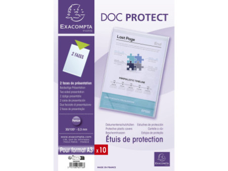 EXACOMPTA Etui de protection Doc Protect, A3, PVC