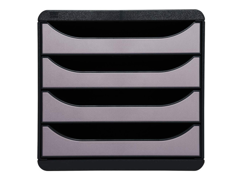 EXACOMPTA Module de classement BIG-BOX, 4 tiroirs, argent