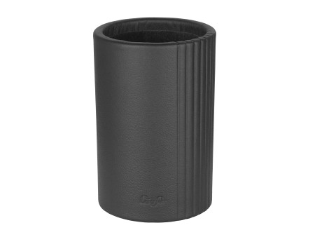 Läufer Pot à crayons LA LINEA, en cuir, noir