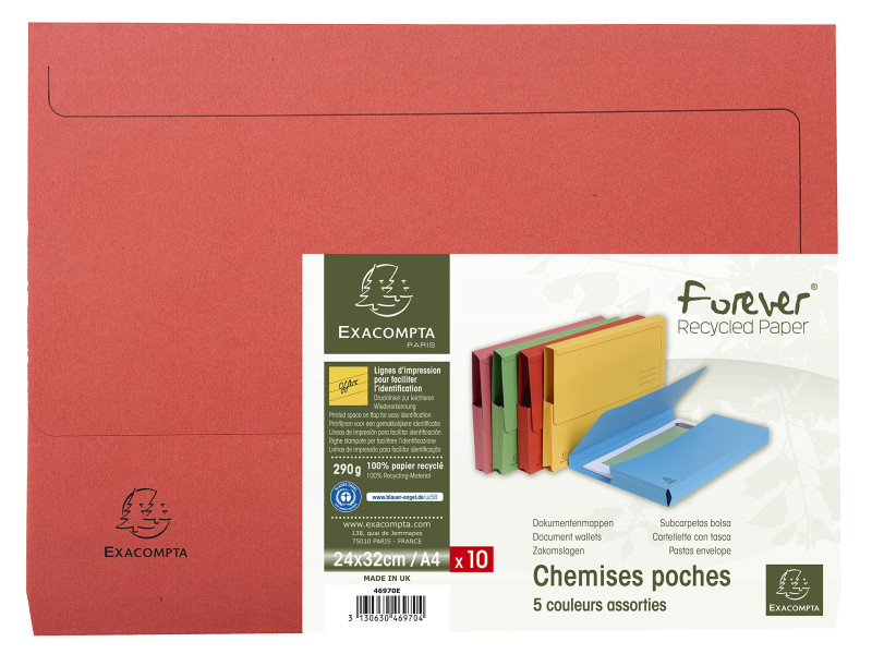 EXACOMPTA Pochette document FOREVER, A4, assorti
